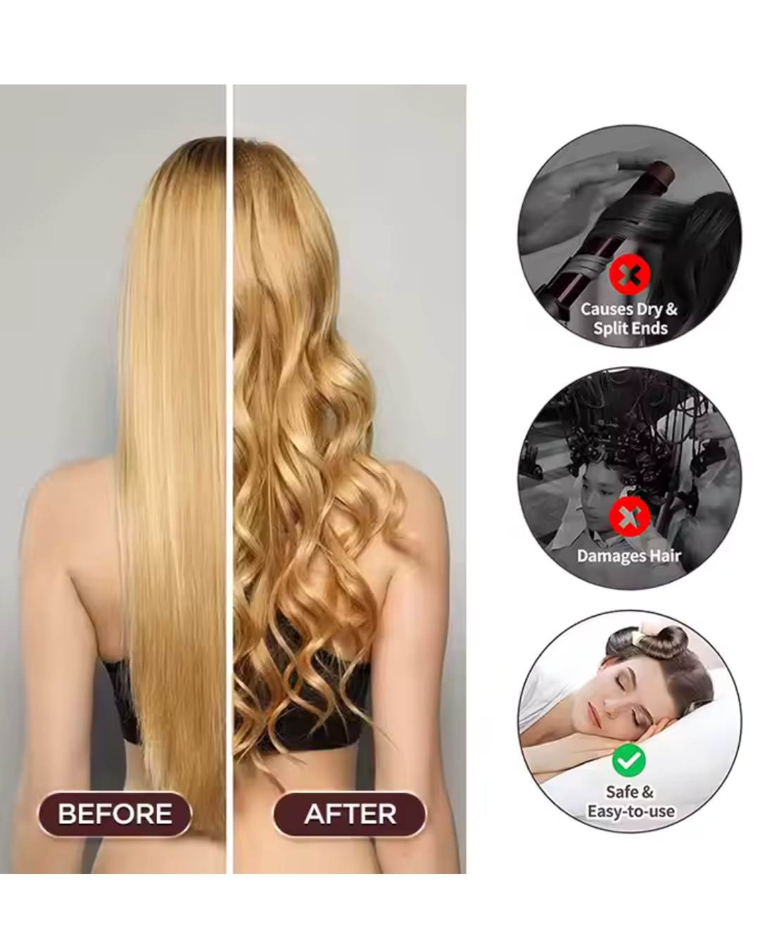 Heatless Curling Wand Styler